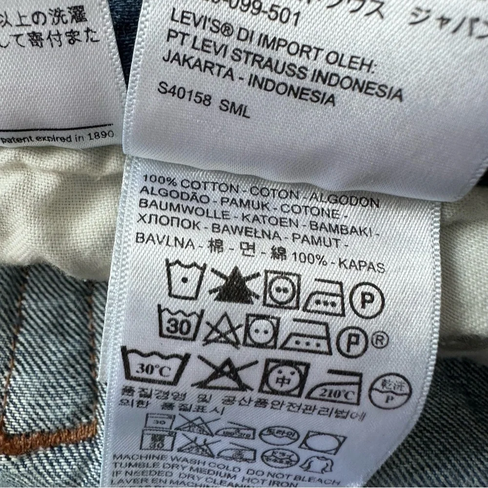 LEVI’S 501 Original Fit Women’s Jeans size 27 32 Salsa Middle - Dark Wash - Picture 9 of 16